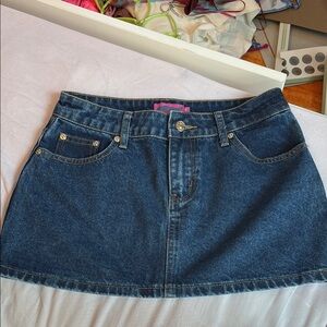 Edikted Blue and Gold Mini Skirt Casual